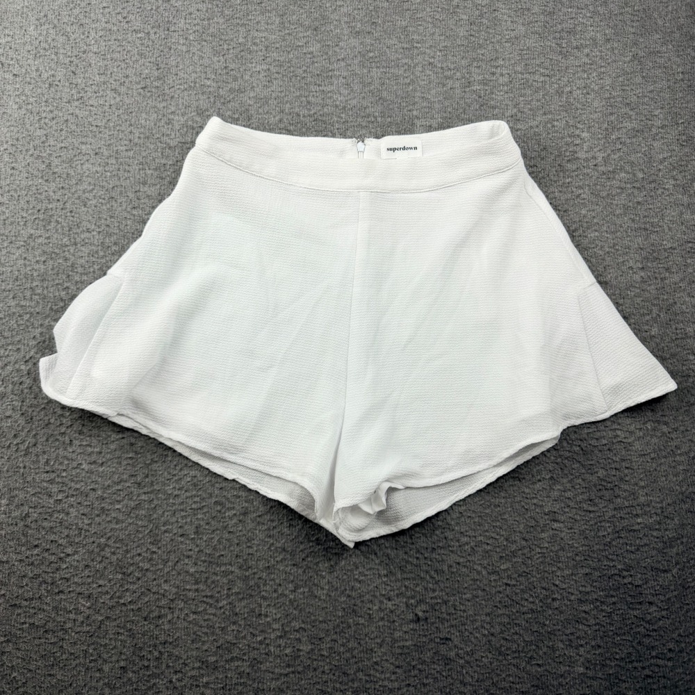 Superdown White Textured Skort Shorts Mini Skirt Small